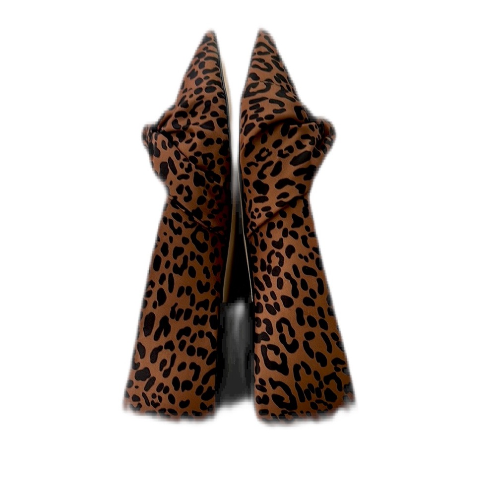 Gianni Bini Animal Print Knot Pointed Toe Loafers Flats Size 9.5 - Picture 6 of 12